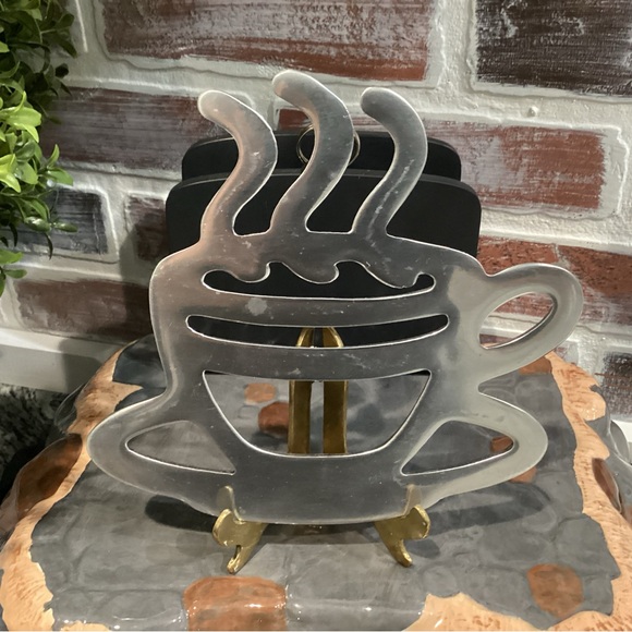 Unique Coffee Cup designed Metal Trivet Wall Hanger Decor Piece - Functional - Picture 2 of 7